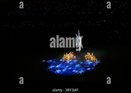 20 février 2022, Pékin, Hebei, Chine : segment artistique de la cérémonie de clôture des Jeux olympiques d'hiver de Pékin 2022 au stade olympique le 20 février 2022 à Pékin, Chine (image crédit : © Mickael Chavet/ZUMA Press Wire) Banque D'Images