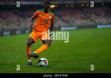 Douala, Cameroun, 26 janvier 2022 : Nicolas PÃ©pÃ© de Côte d'Ivoire lors de l'Egypte vs Côte d'Ivoire- Coupe d'Afrique des Nations au stade Japoma. Kim Price/CSM.(image de crédit : &copy ; Ulrik Pedersen/CSM via ZUMA Wire) Banque D'Images