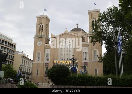 Sainte Église métropolitaine de l'Annonciation à Athènes-Grèce Banque D'Images