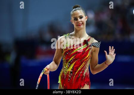 Fanni Pigniczki (Hongrie) à la finale de l'appareil ; Rhin-Ruhr 2025 Jeux universitaires mondiaux d'été de la FISU à 19.07.2025 dans la Messe Halle 4 à Essen (Allemagne). Banque D'Images