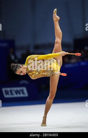 Fanni Pigniczki (Hongrie) à la finale de l'appareil ; Rhin-Ruhr 2025 Jeux universitaires mondiaux d'été de la FISU à 19.07.2025 dans la Messe Halle 4 à Essen (Allemagne). Banque D'Images