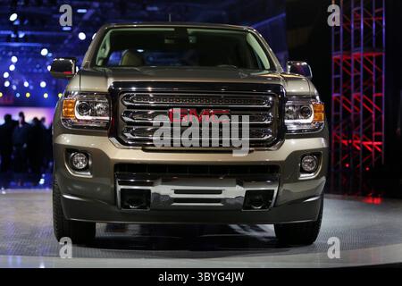 12 janvier 2014 - Detroit, mi, États-Unis - le Canyon 2015 de GMC lors d'un événement au Russell Industrial Center de Detroit le dimanche 12 janvier 2014. (Crédit image : © Romain Blanquart/Detroit Free Press via ZUMA Press Wire) Banque D'Images