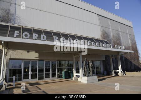 Jan. 28, 2015 - Owosso, mi, États-Unis - la nouvelle et améliorée Ford Rouge Factory Tour offre une nouvelle expérience théâtrale et des mains sur écran tactile inneractifs. Le Detroit Free Press a visité le Rouge mardi 27 janvier 2015. (Crédit image : © Mandi Wright/Detroit Free Press via ZUMA Press Wire) Banque D'Images