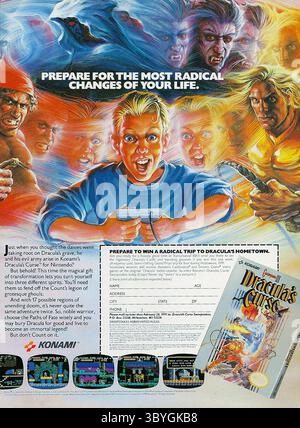 1991 Castlevania III : Dracula's Curse Nintendo ad Banque D'Images