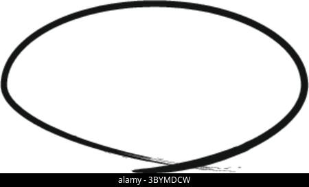 Un collier fin en cordon noir avec un fermoir argenté, présenté sur un fond blanc. Bijoux minimalistes. Illustration de Vecteur