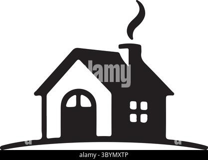 Un logo minimaliste conçoit un café-restaurant Illustration de Vecteur