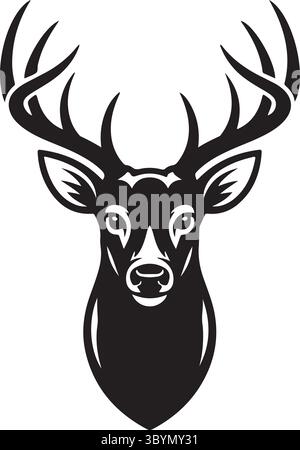 Une illustration vectorielle un cerf puissant Illustration de Vecteur