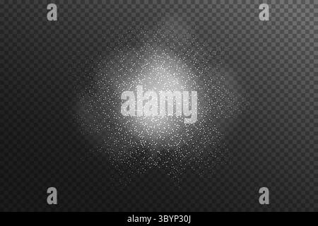 Éclaboussures de neige réalistes, nuage d'explosion. Élément de conception d'illustration vectorielle pour Noël. Illustration de Vecteur