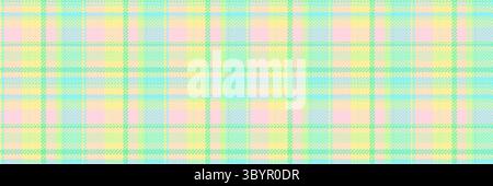 Motif texturé à carreaux, vecteur sans couture de motif de doodle. Imprimer le fond textile de tartan de tissu dans la palette de couleurs jaune et verte. Illustration de Vecteur