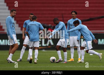 13 octobre 2020, Quito, Equateur : les joueurs de l'équipe d'Uruguay s'entraînent avant leur match pour les qualifications sud-américaines pour la Coupe du monde de la FIFA Qatar 2022 contre l'équipe d'Equateur, au stade Liga Deportiva Universitaria, à Quito, Equateur, le 13 octobre 2020. (Crédit image : © Jose Jacome/POOL via ZUMA Press Wire) Banque D'Images