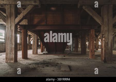 Un ancien moulin, un ancien entrepôt, pour les produits agricoles tels que les céréales et les semences Banque D'Images