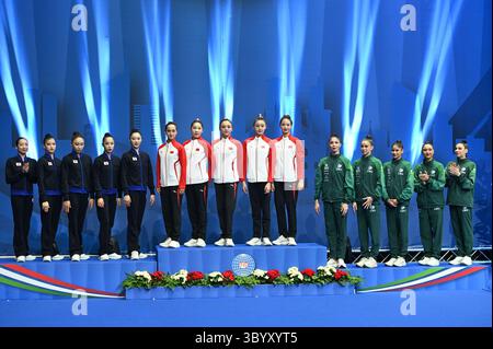 Milan, Italie. 20 juillet 2025. Podium de 3 balles 2 cerceaux crédit : Agence photo indépendante/Alamy Live News Banque D'Images