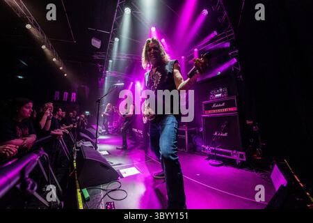 5 mars 2019 - Roskilde, Danemark - Danemark, Roskilde - 6 mars 2019. Le groupe de heavy metal américain Reece donne un concert au Gimle de Roskilde. Ici, le chanteur David Reece est vu en direct sur scène. (Crédit photo : Gonzales photo - Bo Kallberg) (crédit image : © Bo Kallberg/Gonzales photo via ZUMA Press) Banque D'Images