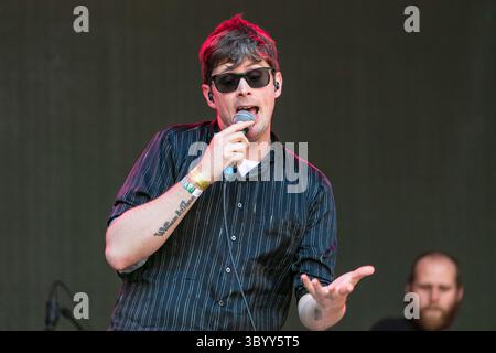 15 juin 2019 - Oslo, Norvège - Oslo, Norvège - 15 juin 2019. Le chanteur, compositeur et musicien suédois Albin Lee Meldau donne un concert lors du festival de musique norvégien Piknik i Parken 2019 à Oslo. (Crédit photo : Gonzales photo - Stian S. MÃÂ¸ller) (crédit image : © Stian S. Moller/Gonzales photo via ZUMA Press) Banque D'Images