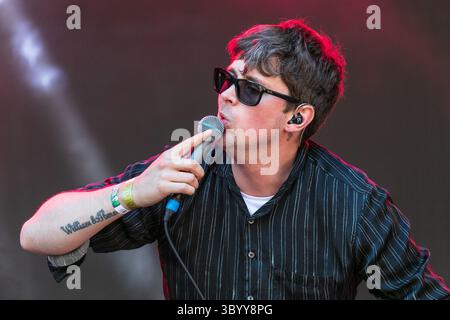 15 juin 2019 - Oslo, Norvège - Oslo, Norvège - 15 juin 2019. Le chanteur, compositeur et musicien suédois Albin Lee Meldau donne un concert lors du festival de musique norvégien Piknik i Parken 2019 à Oslo. (Crédit photo : Gonzales photo - Stian S. MÃÂ¸ller) (crédit image : © Stian S. Moller/Gonzales photo via ZUMA Press) Banque D'Images