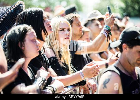 20 juin 2019 - Copenhague, Danemark - Copenhague, Danemark - 20 juin 2019. Les amateurs de Festivaler assistent à un concert live avec le groupe danois de doom metal Konvent au festival danois de heavy metal Copenhague 2019 à Copenhague. (Crédit photo : Gonzales photo - Peter Troest) (crédit image : © Peter Troest/Gonzales photo via ZUMA Press) Banque D'Images
