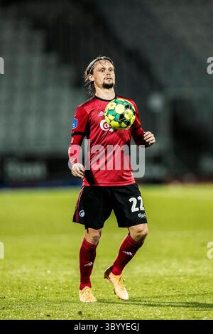 25 octobre 2020, Danemark : Aarhus, Danemark. 25 octobre 2020. Peter Ankersen (22 ans) du FC Copenhague vu lors du match de Superliga 3F entre Aarhus GF et FC Copenhague au Ceres Park à Aarhus., Credit :Lasse Lagoni / Gonzales photo / ZUMA Press (Credit image : © Lasse Lagoni / Gonzales/Gonzales photo via ZUMA Press) Banque D'Images