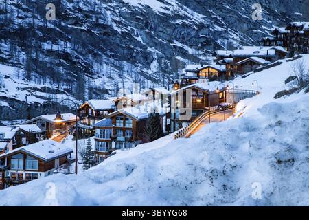 Vue imprenable sur le pic Matterhorn depuis Zermatt Banque D'Images