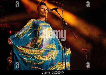 28 juin 2017 - Copenhague, Angleterre, Danemark - Alsarah et les Nubatones donnent un concert live lors du festival de musique danois Roskilde Festival 2017. Danemark, 28/06 2017. (Crédit image : © Malthe Ivarsson/Gonzales photo via ZUMA Press) Banque D'Images