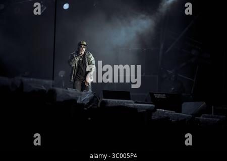30 juin 2017 - Roskilde, Angleterre, Danemark - Danemark, Roskilde â€šÃ„Ã¬ 30 juin 2017. Le rappeur et parolier américain NAS donne un concert en direct lors du festival de musique danois Roskilde Festival 2017. (Crédit image : © Samy Khabthani/Gonzales photo via ZUMA Press) Banque D'Images