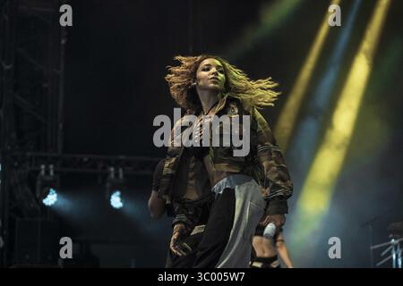 30 juin 2017 - Roskilde, Angleterre, Danemark - Danemark, Roskilde â€šÃ„Ã¬ 30 juin 2017. Le chanteur, compositeur et danseur américain Tinashe donne un concert en direct lors du festival de musique danois Roskilde Festival 2017. (Crédit image : © Samy Khabthani/Gonzales photo via ZUMA Press) Banque D'Images