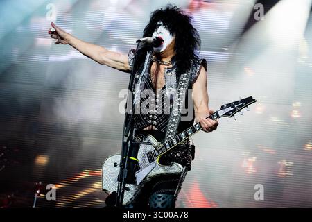 28 juin 2019 - Trondheim, Norvège - Trondheim, Norvège - 28 juin 2019. Le groupe de rock américain Kiss donne un concert live lors du festival de musique norvégien Trondheim Rocks 2019. Ici, le guitariste Paul Stanley est vu en direct sur scène. (Crédit photo : Gonzales photo - Tor Atle Kleven) (crédit image : © Tor Atle Kleven/Gonzales photo via ZUMA Press) Banque D'Images