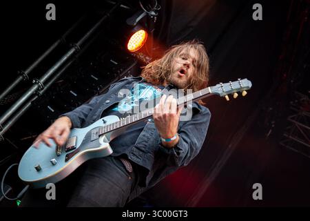 16 août 2019, Trondheim, Norvège : Trondheim, Norvège. 16 août 2019. Le groupe norvégien de heavy metal Kvelertak donne un concert lors du festival de musique norvégien Pstereo 2019 à Trondheim. (Crédit photo : Gonzales photo - Tor Atle Kleven) (crédit image : © Tor Atle Kleven/Gonzales photo via ZUMA Press) Banque D'Images