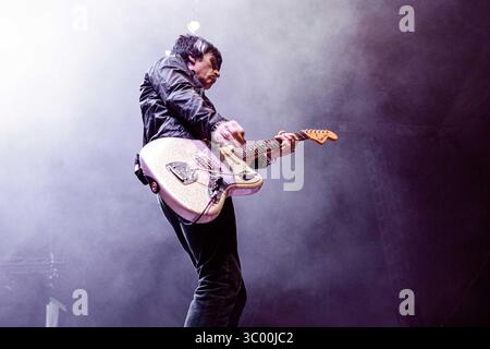 5 juillet 2019, Danemark, Roskilde : Roskilde, Danemark. 05 juillet 2019. Le chanteur, compositeur et musicien anglais Johnny Marr donne un concert au festival de musique danois Roskilde Festival 2019., Credit :Thomas Rungstrom / ZUMA Press (Credit image : © Thomas Rungstrom/Gonzales photo via ZUMA Press) Banque D'Images