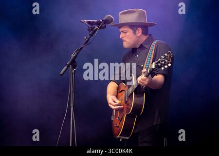 16 août 2019, Trondheim, Norvège : Trondheim, Norvège. 16 août 2019. Le chanteur et compositeur sud-africain Gregory Alan Isakov donne un concert en direct lors du festival de musique norvégien Pstereo 2019 à Trondheim. (Crédit photo : Gonzales photo - Tor Atle Kleven) (crédit image : © Tor Atle Kleven/Gonzales photo via ZUMA Press) Banque D'Images
