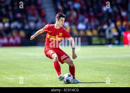 15 mai 2022, Danemark, Farum : Farum, Danemark. 15 mai 2022. Oliver Villadsen (23 ans) du FC Nordsjaelland vu lors du match de Superliga 3F entre le FC Nordsjaelland et Vejle Boldklub à droite du Dream Park à Farum., Credit :Dejan Obretkovic / ZUMA Press (Credit image : © Dejan Obretkovic/Gonzales photo via ZUMA Press) Banque D'Images