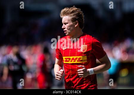 15 mai 2022, Danemark, Farum : Farum, Danemark. 15 mai 2022. Daniel Svensson (27) du FC Nordsjaelland vu lors du match de Superliga 3F entre le FC Nordsjaelland et Vejle Boldklub à droite du Dream Park à Farum., Credit :Dejan Obretkovic / ZUMA Press (Credit image : © Dejan Obretkovic/Gonzales photo via ZUMA Press) Banque D'Images