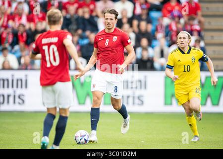 12 juin 2022, Norvège, Oslo : Oslo, Norvège. 12 juin 2022. Sander Berge (8) de Norvège vu lors du match de l'UEFA Nations League entre la Norvège et la Suède au stade Ullevaal d'Oslo., Credit :Jan-Erik Eriksen / ZUMA Press (Credit image : © Jan-Erik Eriksen/Gonzales photo via ZUMA Press) Banque D'Images