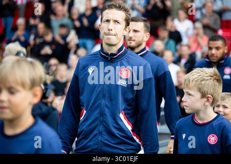 24 juillet 2022, Danemark, Aalborg : Aalborg, Danemark. 24 juillet 2022. Jakob Ahlmann de l'AAB entre sur le terrain pour le match de Superliga 3F entre Aalborg Boldklub et le FC Copenhagen à Aalborg Portland Park à Aalborg., Credit :Balazs Popal / ZUMA Press (Credit image : © Balazs Popal/Gonzales photo via ZUMA Press) Banque D'Images