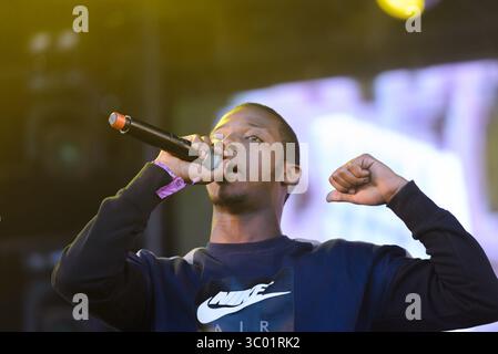 6 juillet 2018 - Roskilde, Danemark - Danemark, Roskilde - 6 juillet 2018. Le collectif de rap britannique New Gen donne un concert lors du festival de musique danois Roskilde Festival 2018. (Crédit photo : Gonzales photo - Bo Kallberg) (crédit image : © Bo Kallberg/Gonzales photo via ZUMA Press) Banque D'Images