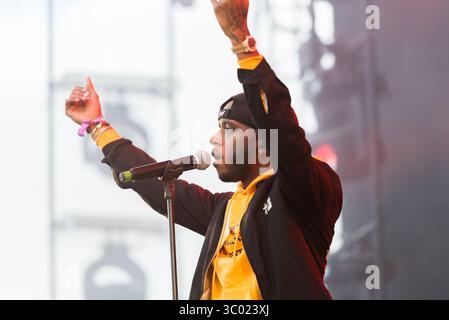 5 juillet 2018 - Roskilde, Danemark - Danemark, Roskilde - 5 juillet 2018. Le rappeur américain 6lack donne un concert live lors du festival de musique danois Roskilde Festival 2018. (Crédit photo : Gonzales photo - Bo Kallberg) (crédit image : © Bo Kallberg/Gonzales photo via ZUMA Press) Banque D'Images