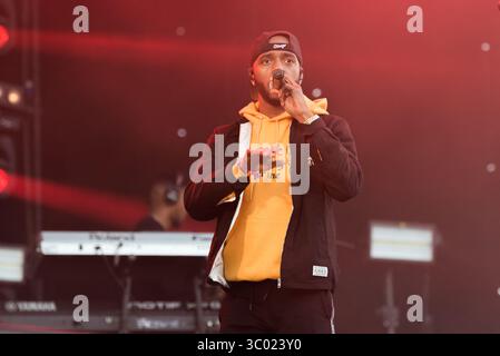 5 juillet 2018 - Roskilde, Danemark - Danemark, Roskilde - 5 juillet 2018. Le rappeur américain 6lack donne un concert live lors du festival de musique danois Roskilde Festival 2018. (Crédit photo : Gonzales photo - Bo Kallberg) (crédit image : © Bo Kallberg/Gonzales photo via ZUMA Press) Banque D'Images