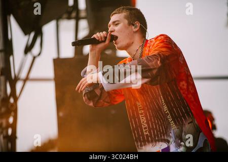 5 juillet 2018 - Roskilde, Danemark - Danemark, Roskilde - 5 juillet 2018. Le rappeur norvégien Cezinando donne un concert en direct lors du festival de musique danois Roskilde Festival 2018. (Crédit photo : Gonzales photo - Kasper Maansson) (crédit image : © Kasper Maansson/Gonzales photo via ZUMA Press) Banque D'Images