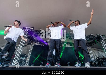 10 août 2018 - Copenhague, Danemark - Danemark, Copenhague - 10 août 2018. Le groupe de rap américain Brockhampton donne un concert live lors du festival de musique danois Haven Festival 2018 à Copenhague. (Crédit photo : Gonzales photo - Thomas Rasmussen) (crédit image : © Thomas Rasmussen/Gonzales photo via ZUMA Press) Banque D'Images