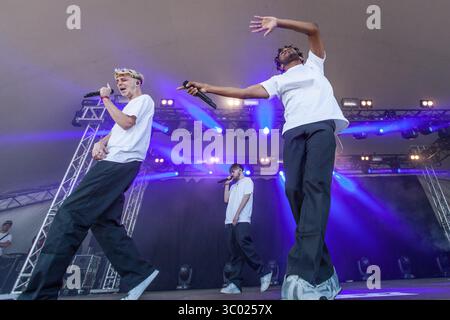 10 août 2018 - Copenhague, Danemark - Danemark, Copenhague - 10 août 2018. Le groupe de rap américain Brockhampton donne un concert live lors du festival de musique danois Haven Festival 2018 à Copenhague. (Crédit photo : Gonzales photo - Thomas Rasmussen) (crédit image : © Thomas Rasmussen/Gonzales photo via ZUMA Press) Banque D'Images