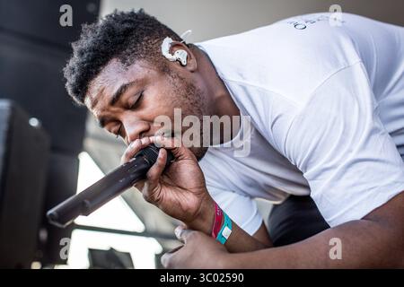 10 août 2018 - Copenhague, Danemark - Danemark, Copenhague - 10 août 2018. Le groupe de rap américain Brockhampton donne un concert live lors du festival de musique danois Haven Festival 2018 à Copenhague. (Crédit photo : Gonzales photo - Thomas Rasmussen) (crédit image : © Thomas Rasmussen/Gonzales photo via ZUMA Press) Banque D'Images