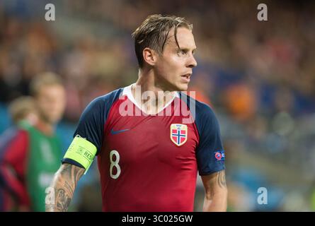 6 septembre 2018 - Oslo, Norvège - Norvège, Oslo - 6 septembre 2018. Stefan Johansen (8 ans) de Norvège vu lors du match de football de l'UEFA Nations League entre la Norvège et Chypre au stade Ullevaal. (Crédit photo : Gonzales photo - Jan-Erik Eriksen) (crédit photo : © Jan-Erik Eriksen/Gonzales photo via ZUMA Press) Banque D'Images