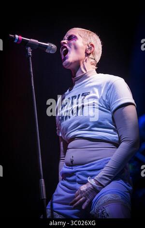7 juillet 2018 - Roskilde, Danemark - Danemark, Roskilde - 7 juillet 2018. La chanteuse et compositrice suédoise Fever Ray donne un concert lors du festival de musique danois Roskilde Festival 2018. (Crédit photo : Gonzales photo - Christian Hjorth) (crédit image : © Christian Hjorth/Gonzales photo via ZUMA Press) Banque D'Images