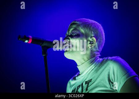 7 juillet 2018 - Roskilde, Danemark - Danemark, Roskilde - 7 juillet 2018. La chanteuse et compositrice suédoise Fever Ray donne un concert lors du festival de musique danois Roskilde Festival 2018. (Crédit photo : Gonzales photo - Christian Hjorth) (crédit image : © Christian Hjorth/Gonzales photo via ZUMA Press) Banque D'Images