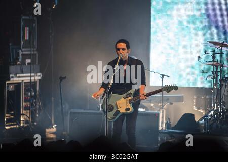 16 octobre 2016 - Oslo, Angleterre, Norvège - le groupe de rock anglais placebo donne un concert au Sentrum Scene à Oslo. Ici, le chanteur et musicien Brian Molko est vu en direct sur scène. Norvège, 16/10 2016...placebo (crédit image : © Tord Litleskare/Gonzales photo via ZUMA Press) Banque D'Images