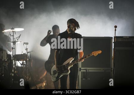 16 octobre 2016 - Oslo, Angleterre, Norvège - le groupe de rock anglais placebo donne un concert au Sentrum Scene à Oslo. Ici, le musicien Stefan Olsdal est vu en direct sur scène. Norvège, 16/10 2016...placebo (crédit image : © Tord Litleskare/Gonzales photo via ZUMA Press) Banque D'Images