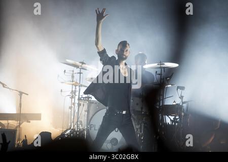 16 octobre 2016 - Oslo, Angleterre, Norvège - le groupe de rock anglais placebo donne un concert au Sentrum Scene à Oslo. Ici, le musicien Stefan Olsdal est vu en direct sur scène. Norvège, 16/10 2016...placebo (crédit image : © Tord Litleskare/Gonzales photo via ZUMA Press) Banque D'Images