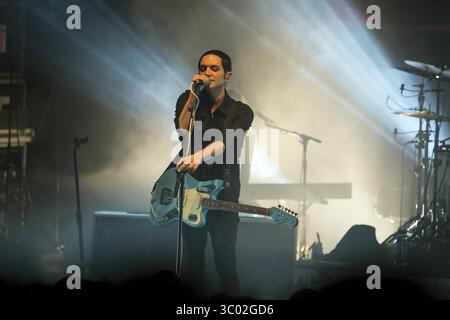 16 octobre 2016 - Oslo, Angleterre, Norvège - le groupe de rock anglais placebo donne un concert au Sentrum Scene à Oslo. Ici, le chanteur et musicien Brian Molko est vu en direct sur scène. Norvège, 16/10 2016...placebo (crédit image : © Tord Litleskare/Gonzales photo via ZUMA Press) Banque D'Images