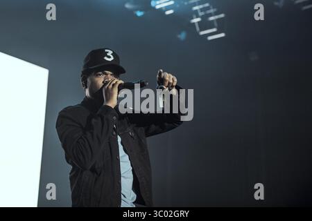 15 novembre 2016 - Copenhague, Angleterre, Danemark - le rappeur et parolier américain chance le rappeur donne un concert au Falconer Salen à Copenhague. Danemark, 15/11 2016. (Crédit image : © Samy Khabthani/Gonzales photo via ZUMA Press) Banque D'Images