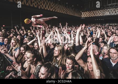 31 janvier 2018, Copenhague, Danemark : Copenhague, Danemark. 31 janvier 2018. Les spectateurs assistent à un concert live avec le groupe de glam metal américain Steel Panther à VEGA à Copenhague. (Crédit photo : Gonzales photo - Christian Larsen) (crédit image : © Christian Larsen/Gonzales photo via ZUMA Press) Banque D'Images