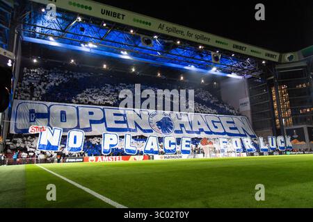20 février 2020, Copenhague, Danemark : Copenhague, Danemark. 20 février 2020. Les fans de football du FC Copenhague vus lors du match de l'UEFA Europa League entre le FC Copenhague et le Celtic à Telia Parken à Copenhague. (Crédit photo : Gonzales photo - Dejan Obretkovic) (crédit image : © Dejan Obretkovic/Gonzales photo via ZUMA Press) Banque D'Images
